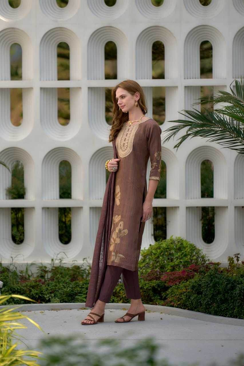 Tissue Ethnic Embroidered Kurti - MYLUXURY LANE ENTERPRISE